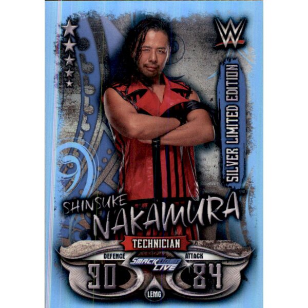 Lemg Shinsuke Nakamura Silver Limited Edition Wwe Slam Attax