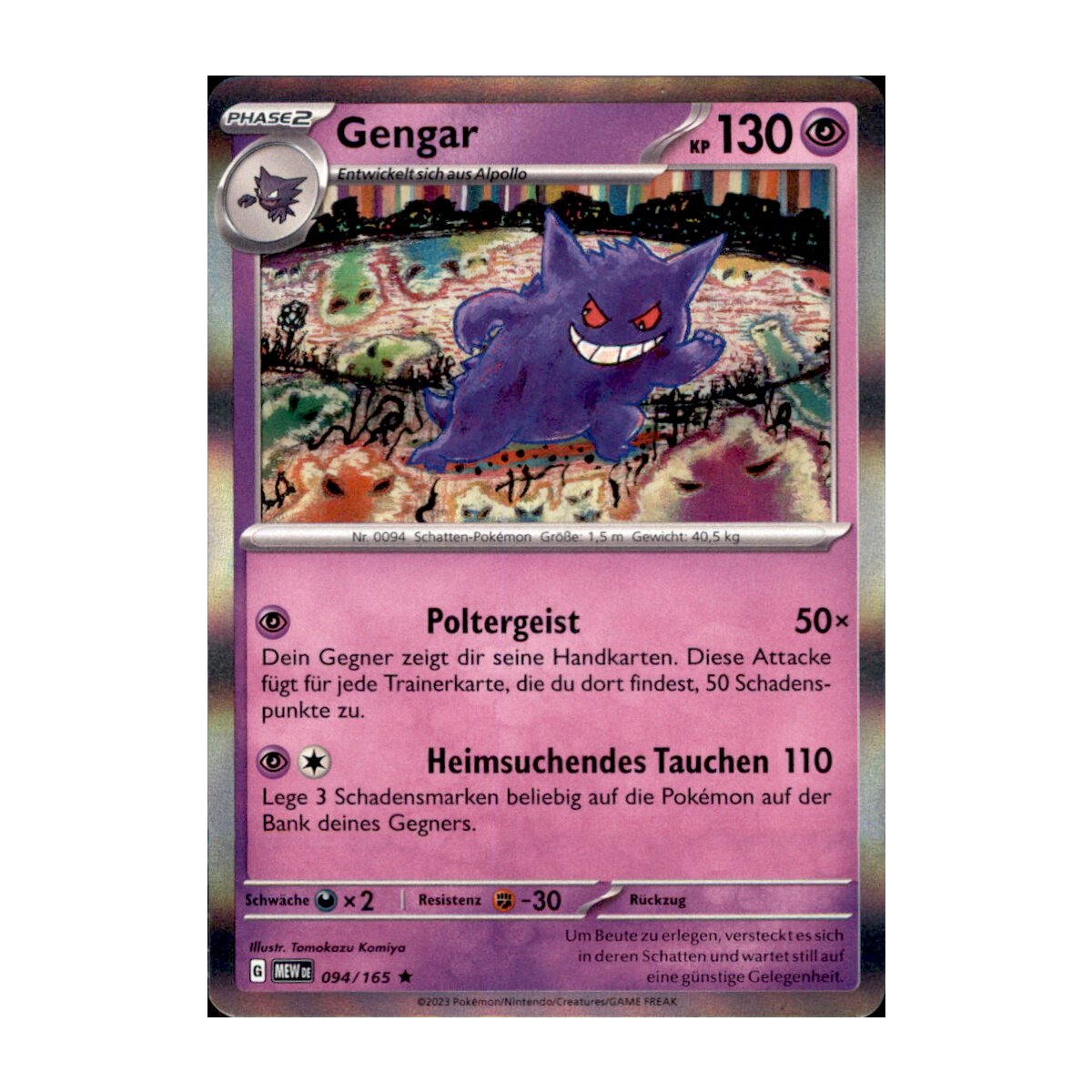 Gengar Holo Rare Karmesin Purpur