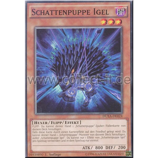 DUEA-DE024 Schattenpuppe Igel - 1. Auflage