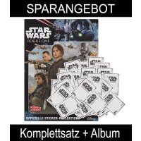 Star Wars Rogue One - Sammelsticker - Komplettsatz+Leeralbum