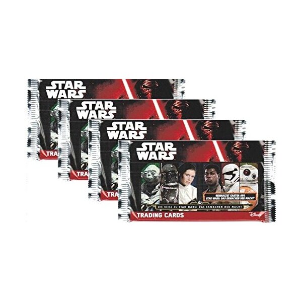 TOPPS - Journey to Star Wars: The Force awakens - 4x Booster mit je 10 Karten pro Packung DEUTSCH