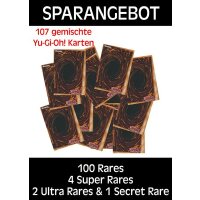 107 gemischte Yu-Gi-Oh Karten - 100 Rares, 4 Super Rares,...