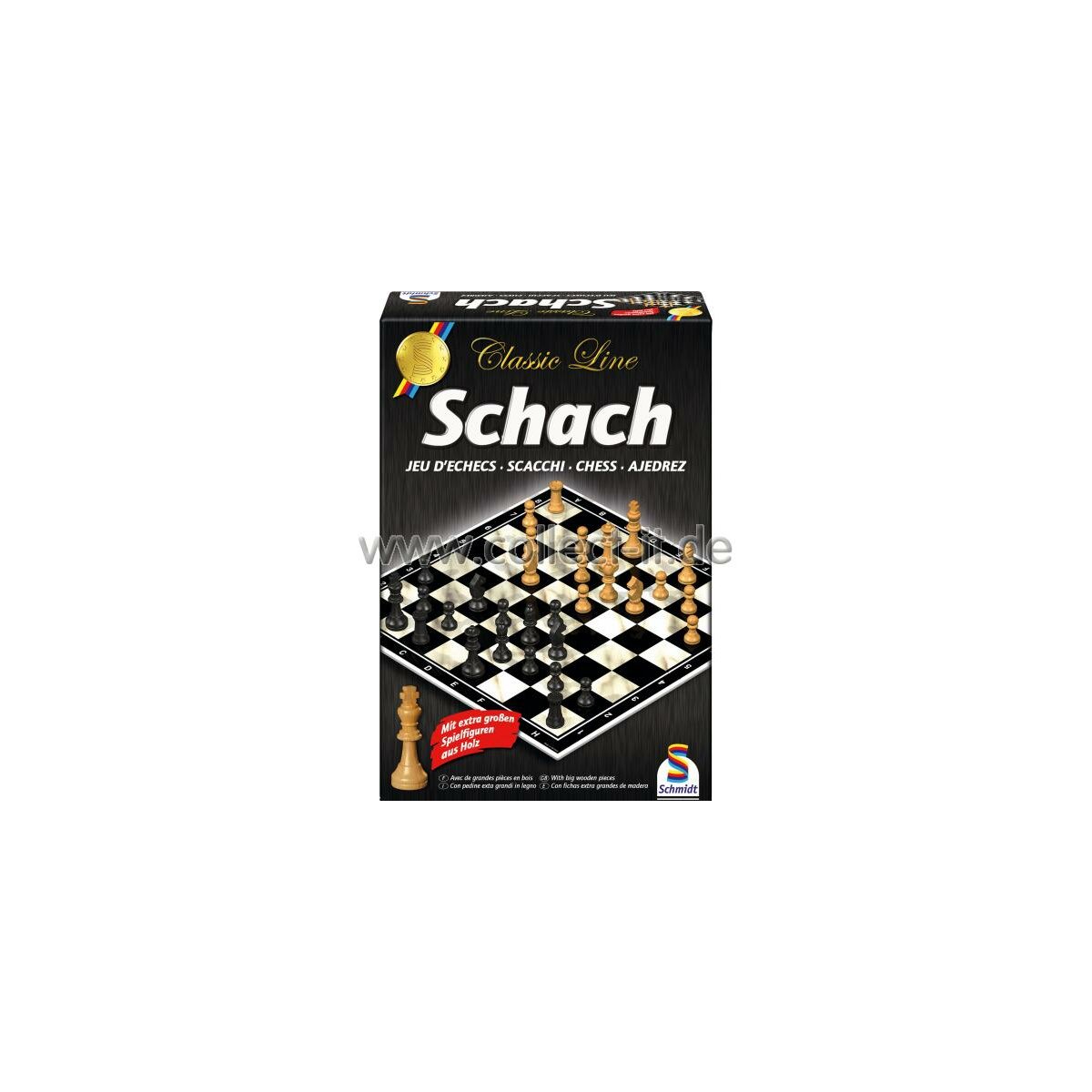 Schmidt Spiele - Classic Line - Schach mit extra großen Spielfigu