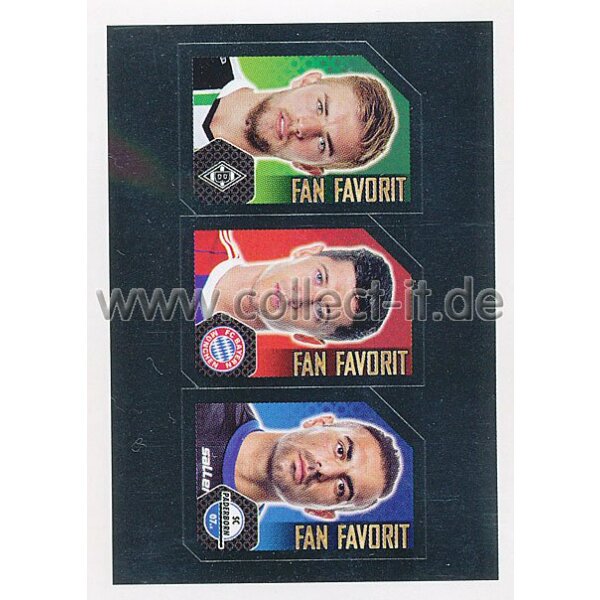 Topps Bundesliga 2014/15  -  Sticker F13-15 - Gladbach, München, Paderborn