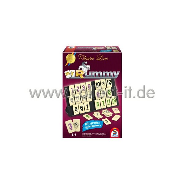 Schmidt Spiele 49282 - Classic Line, MyRummy®, mit großen Spielfiguren