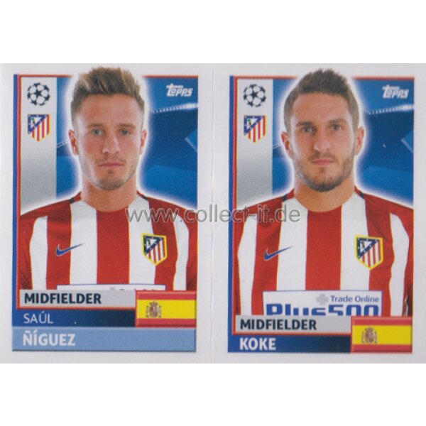 CL1617 - Sticker - ATL12+13 - Saúl Níguez+Koke [Atlético Madrid]