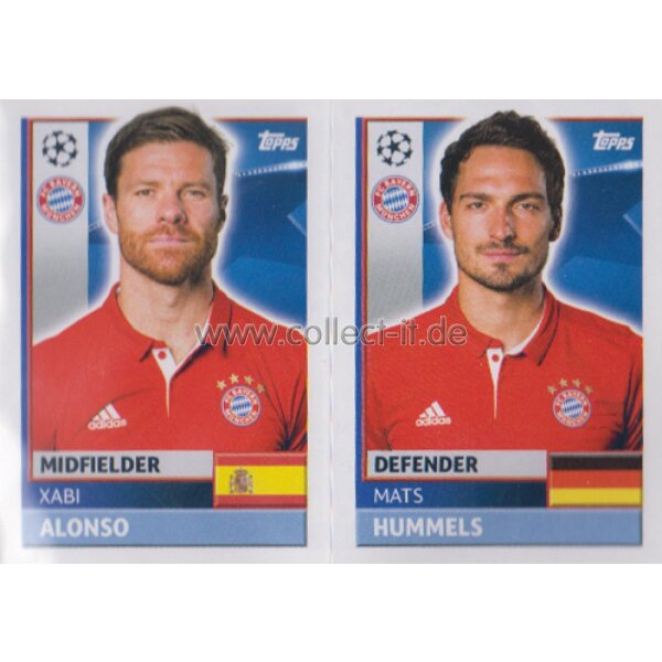 CL1617 - Sticker - BMU08+09 - Xabi Alonso+Mats Hummels [FC Bayern München]