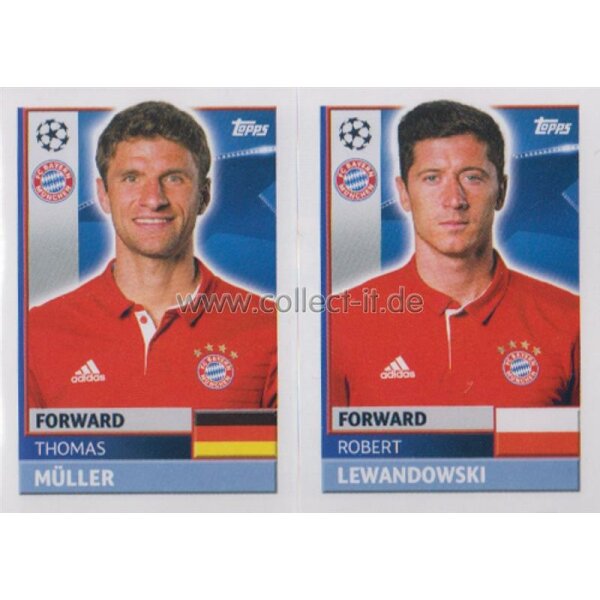 CL1617 - Sticker - BMU18+19 - Thomas Müller+Robert Lewandowski [FC Bayern München]