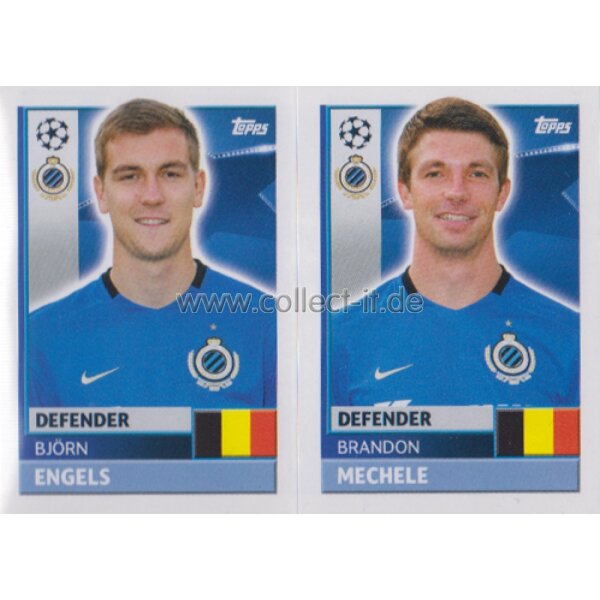 CL1617 - Sticker - BRU08+09 - Björn Engels+Brandon Mechele [Club Brugge KV]