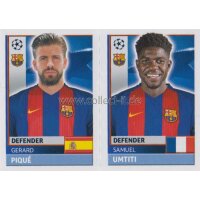 CL1617 - Sticker - FCB08+09 - Gerard Pique+Samuel Umtiti...