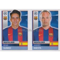 CL1617 - Sticker - FCB14+15 - Denis Suarez+Andres Iniesta...