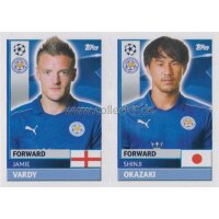 CL1617 - Sticker - LEI18+19 - Jamie Vardy+Shinji Okazaki...