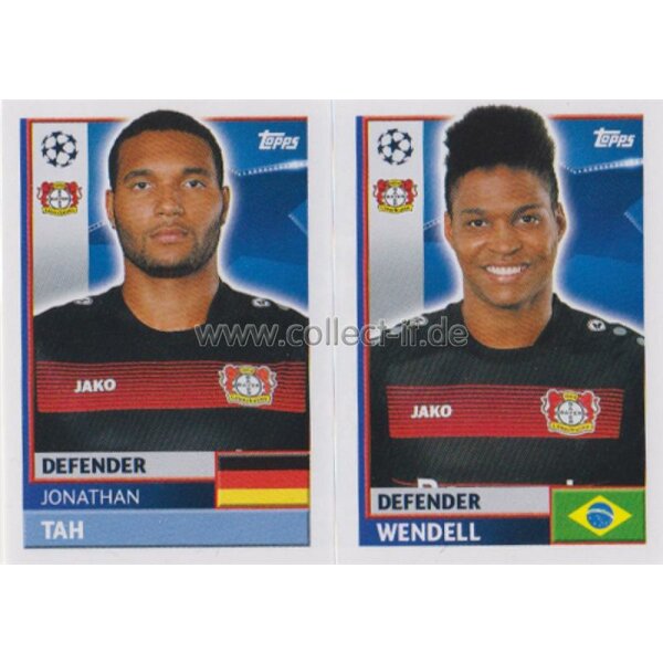 CL1617 - Sticker - LEV06+07 - Jonathan Tah+Wendell [Bayer Leverkusen]