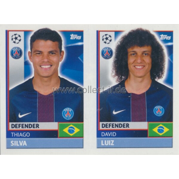 CL1617 - Sticker - PSG08+09 - Thiago Silva+David Luiz [Paris Saint-German]