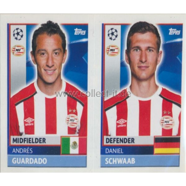 CL1617 - Sticker - PSV10+11 - Andres Guardado+Daniel Schwaab [PSV Eindhoven]