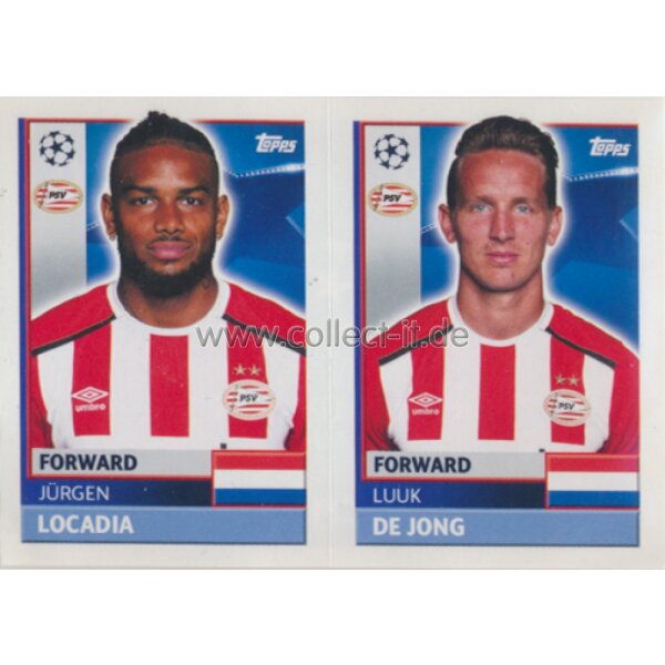 CL1617 - Sticker - PSV18+19 - Jürgen Locadia+Luuk De Jong [PSV Eindhoven]