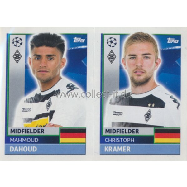 CL1617 - Sticker - QFA09+10 - Mahmoud Dahoud+Christoph Kramer [VfL Borussia Mönchengladbach]