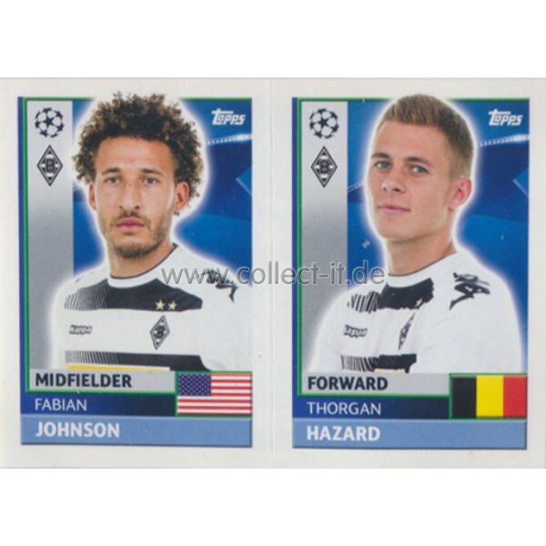 CL1617 - Sticker - QFA13+14 - Fabian Johnson+Thorgan Hazard [VfL Borussia Mönchengladbach]