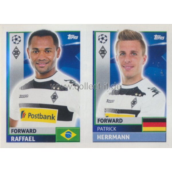 CL1617 - Sticker - QFA15+16 - Raffael+Patrick Hermann [VfL Borussia Mönchengladbach]