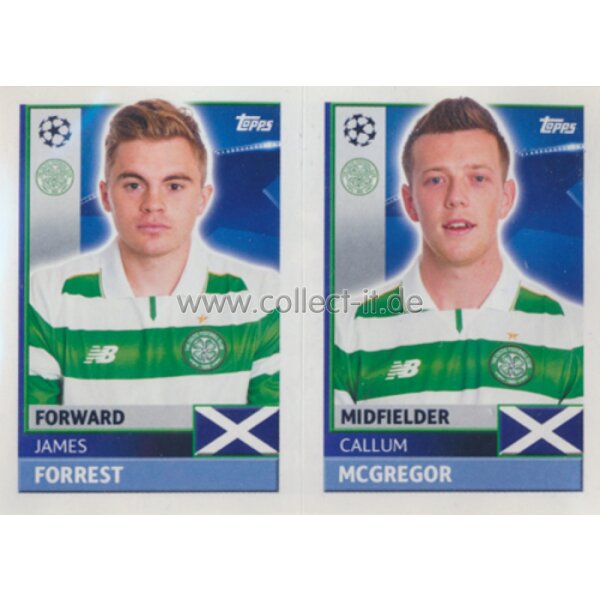 CL1617 - Sticker - QFB11+12 - James Forrest+Callum Mc Gregor [Celtic FC]