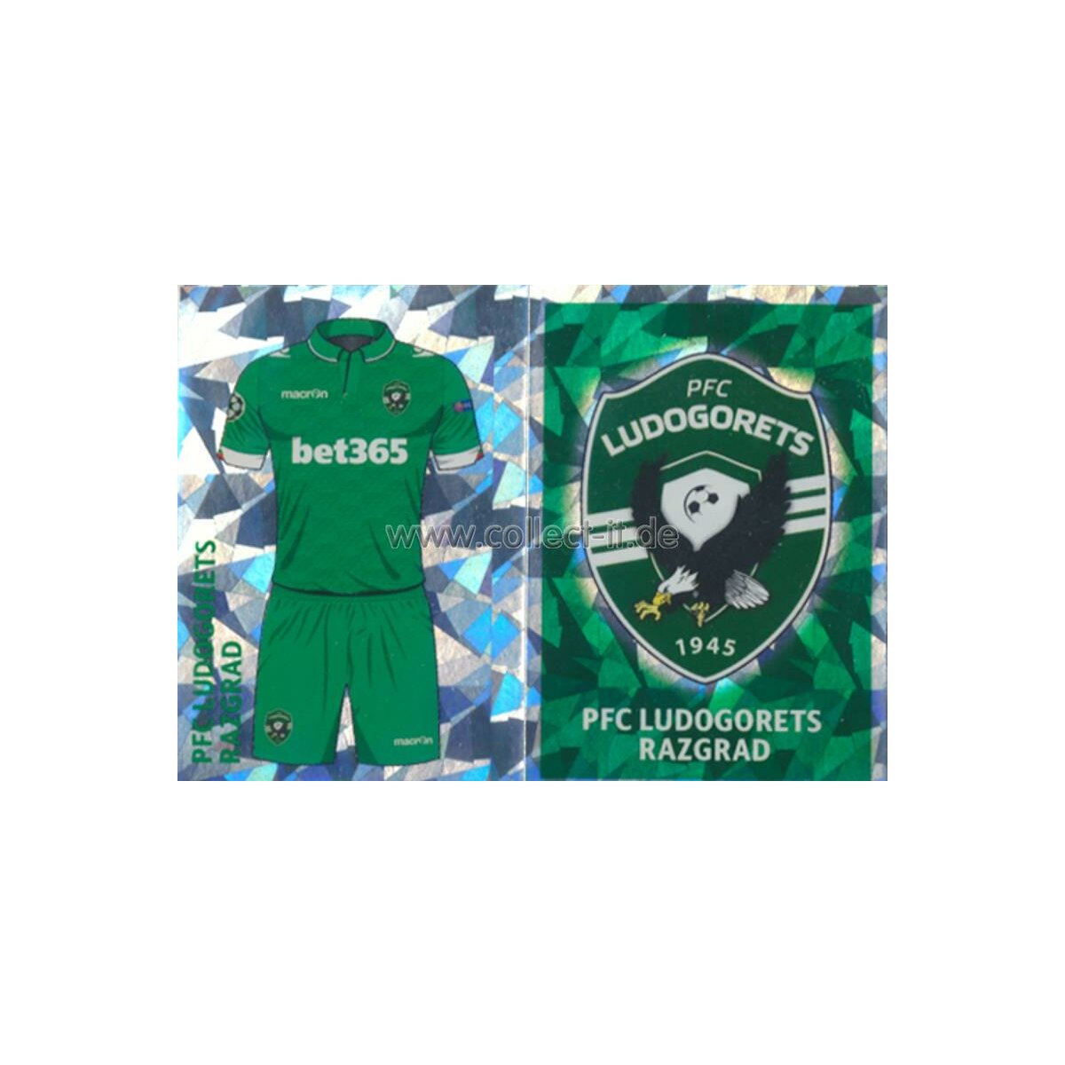 CL1617 - Sticker - QFF01+02 - Trikot+Logo [PFC Ludogorets Razgrad], 0