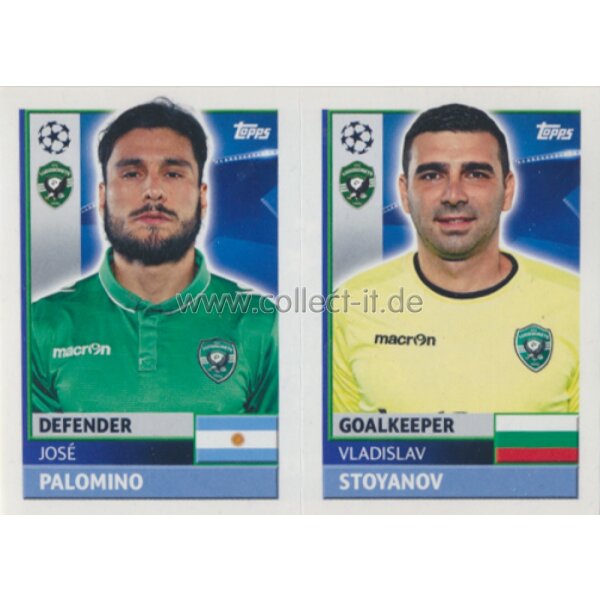 CL1617 - Sticker - QFF03+04 - Jose Palomino+Vladislav Stoyanov [PFC Ludogorets Razgrad]