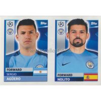 CL1617 - Sticker - QFG15+16 - Sergio Agüero+Nolito...