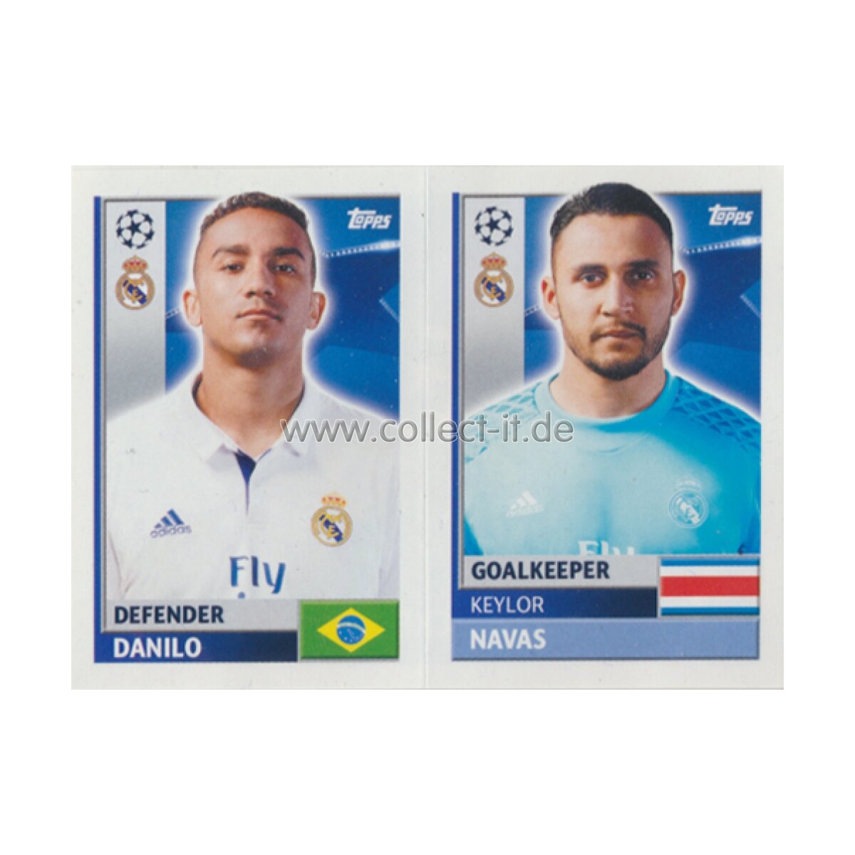 Cl1617 Sticker Rea04 05 Danilo Keylor Navas Real Madrid Cf 0 69