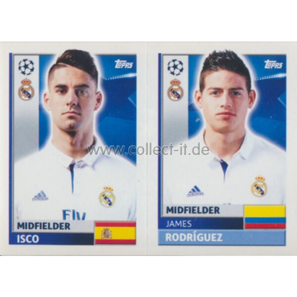 CL1617 - Sticker - REA14+15 - Isco+James Rodriguez [Real Madrid CF]