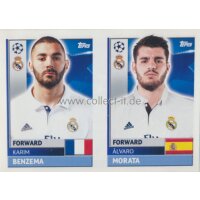 CL1617 - Sticker - REA18+19 - Karim Benzema+Alvaro Morata...