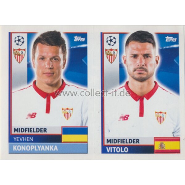 CL1617 - Sticker - SEV14+15 - Franco Vazquez+Ganso [Sevilla FC]