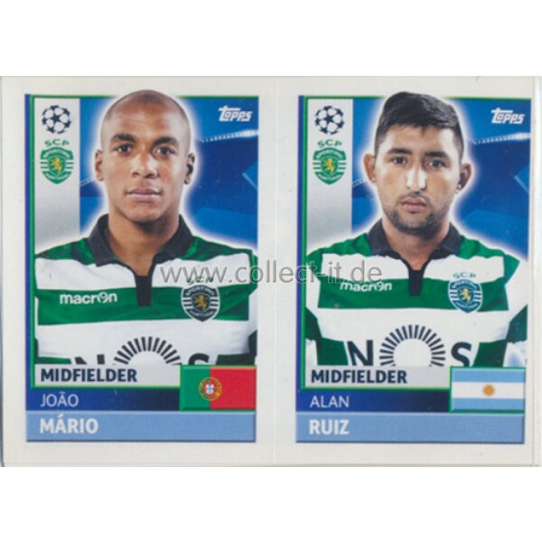 CL1617 - Sticker - SPO16+17 - Joao Mario+Alan Ruiz [Sporting Clube De Portugal]