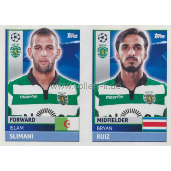 CL1617 - Sticker - SPO18+19 - Islam Slimani+Bryan Ruiz [Sporting Clube De Portugal]