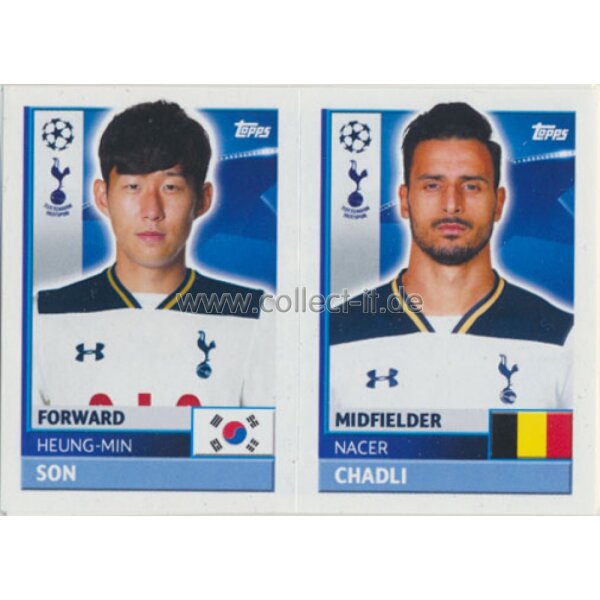 CL1617 - Sticker - TOT16+17 - Heung-Min Son+Nacer Chadli [Tottenham Hotspur]