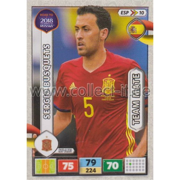 ESP10 - Sergio Busquets - ROAD TO WM 2018 - Team Mates