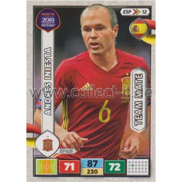 ESP12 - Andrés Iniesta - ROAD TO WM 2018 - Team Mates