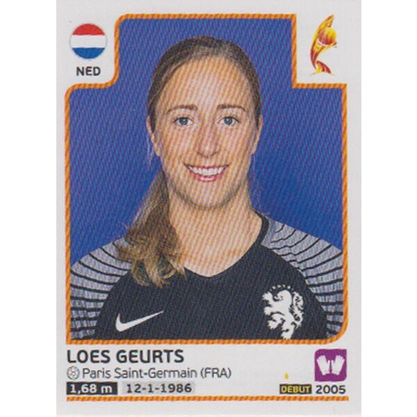 Sticker 17 - Loes Geurts - Niederlande - Frauen EM2017