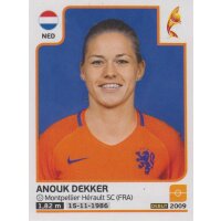 Sticker 30 - Anouk Dekker - Niederlande - Frauen EM2017