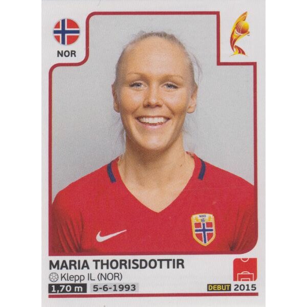 Sticker 39 - Maria Thorisdottir - Norwegen - Frauen EM2017