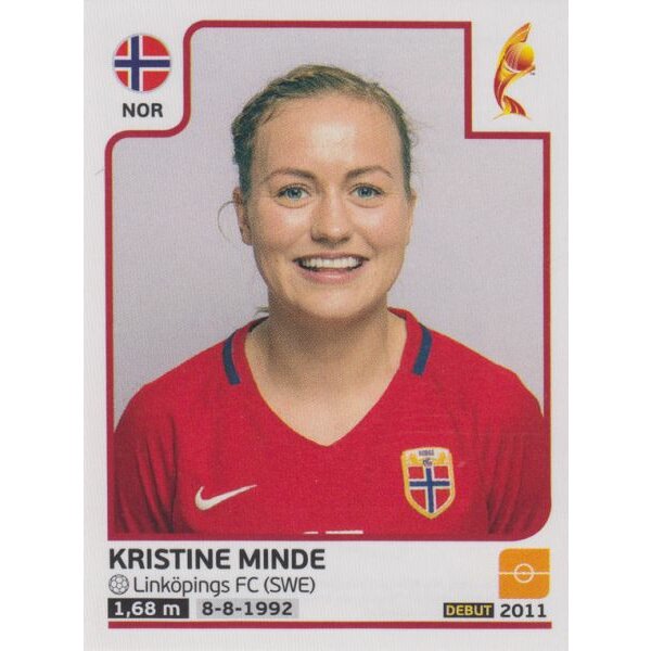 Sticker 48 - Kristine Minde - Norwegen - Frauen EM2017