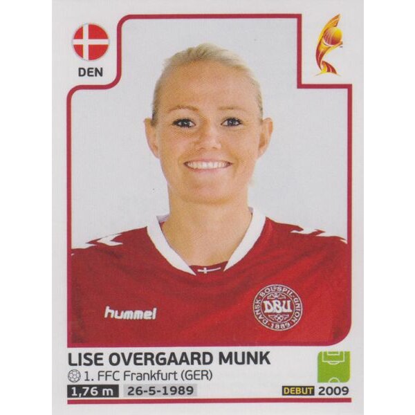 Sticker 74 - Lise Overgaard Munk - Dänemark - Frauen EM2017