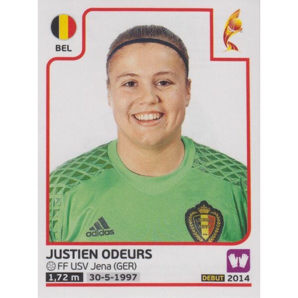 Sticker 77 - Justien Odeurs - Belgien - Frauen EM2017