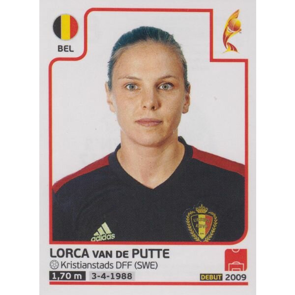 Sticker 82 - Lorca van De Putte - Belgien - Frauen EM2017