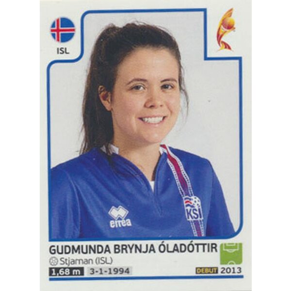 Sticker 210 - Gudmunda Brynja Óladóttir  - Island - Frauen EM2017