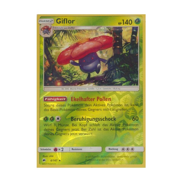 6/147 Giflor - Reverse Holo - Nacht in Flammen