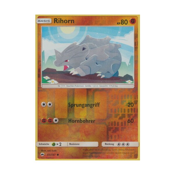 65/147 Rihorn - Reverse Holo - Nacht in Flammen