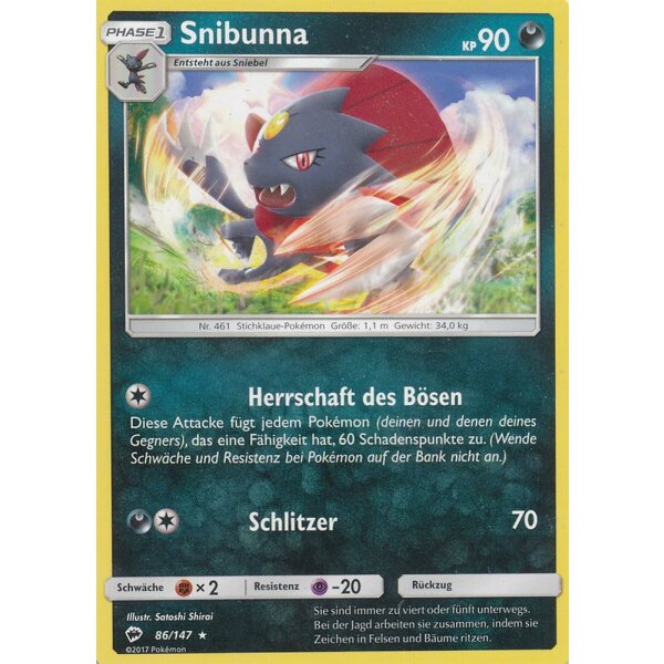 86/147 Snibunna - Reverse Holo - Nacht in Flammen