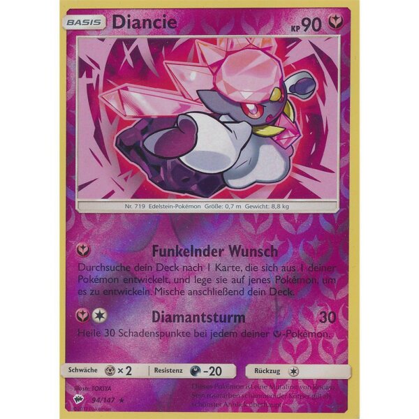 94/147 Diancie - Reverse Holo - Nacht in Flammen