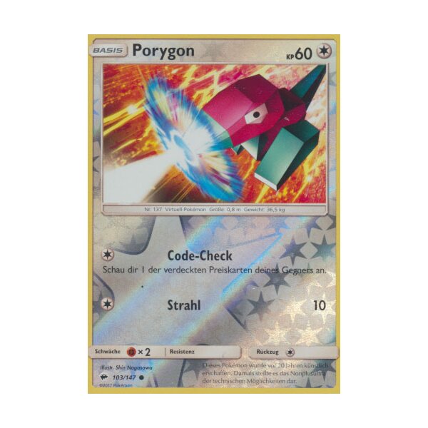 103/147 Porygon - Reverse Holo - Nacht in Flammen