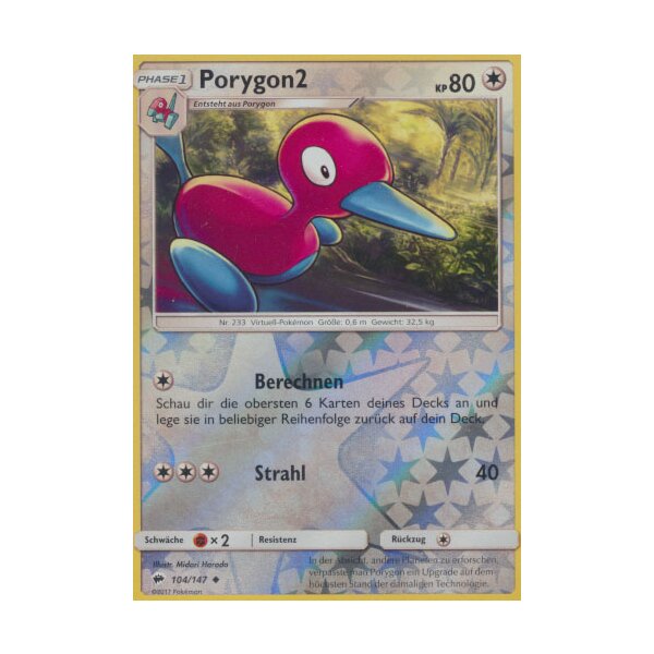 104/147 Porygon2 - Reverse Holo - Nacht in Flammen